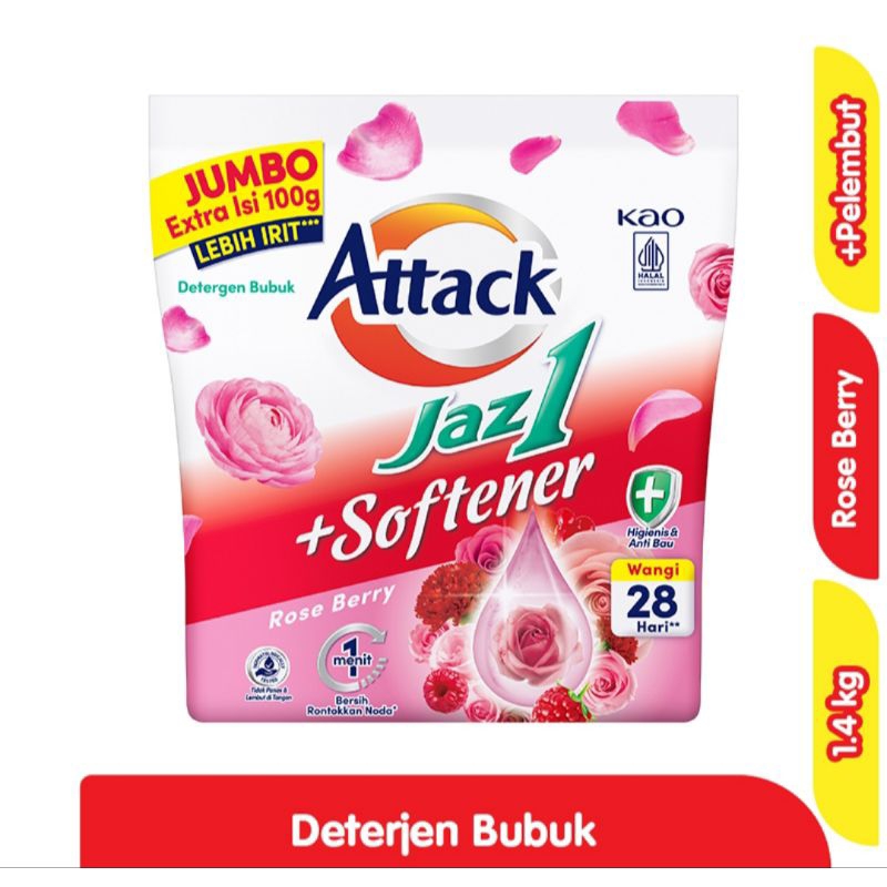 Attack Jaz 1 Deterjen Bubuk 1,5 Kg || Daia Deterjen Bubuk 1,5 kg || Soklin Deterjen Bubuk 1,5 kg | R