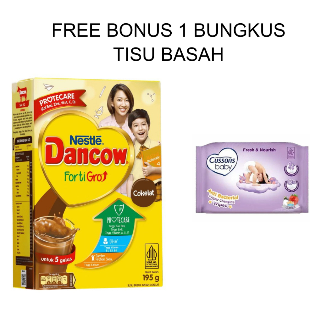 

DANCOW FortiGro Cokelat 195g – Susu Bubuk Bergizi untuk Anak Sekolah