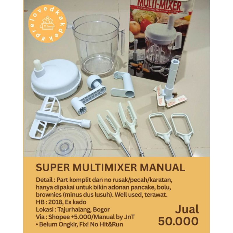 Preloved Mixer Putar Tangan Manual