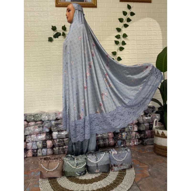 MUKENA ARMANI SILK RENDA KARET