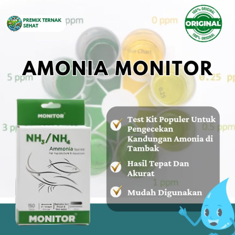 Test Kit Monitor Amonia – Pengukur Kadar Amonia untuk Air Akuarium dan Tambak Budidaya