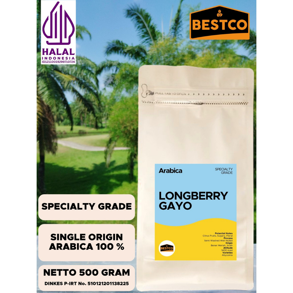 

Kopi Bestco Specialty Arabica Longberry Gayo 500 gr