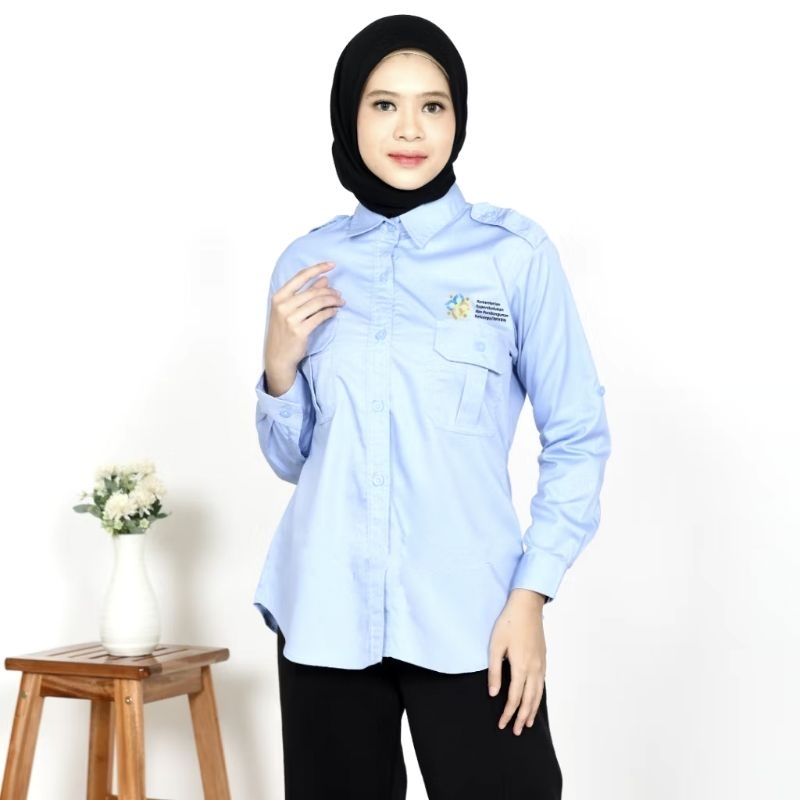 KEPENDUDUKAN BKKBN 4 Baris PDL - Seragam Kerja Dinas BKKBN Terbaru Wanita dan Pria Lengan Panjang Bi