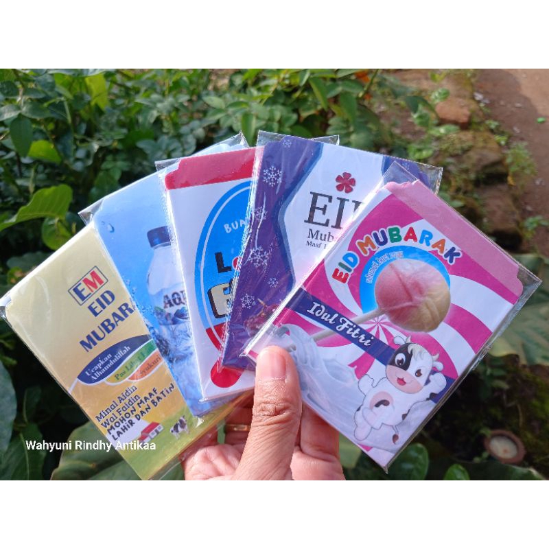 

[50PCS/5PAK]Amplop Lebaran Seri Snack HVS Random