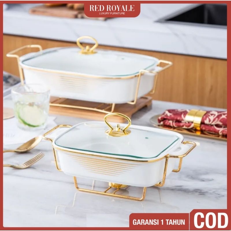 prasmanan mangkuk vicenza keramik FREE PEKING KAYU petak putih tempat penyimpanan makanan lauk pauk 