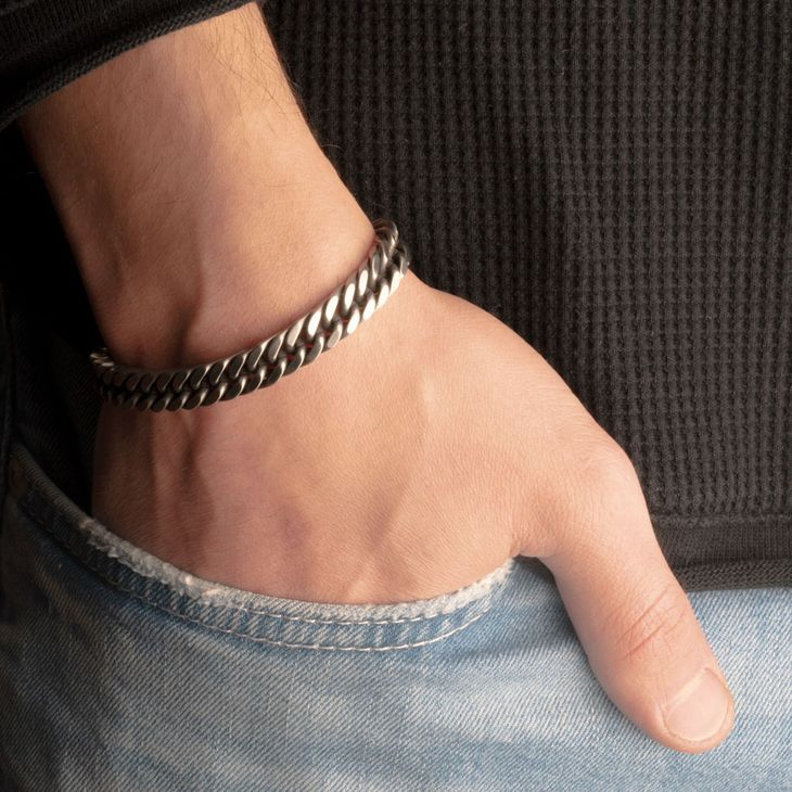 Gelang tangan pria / Gelang besi baja pria anti karat / Gelang cowok