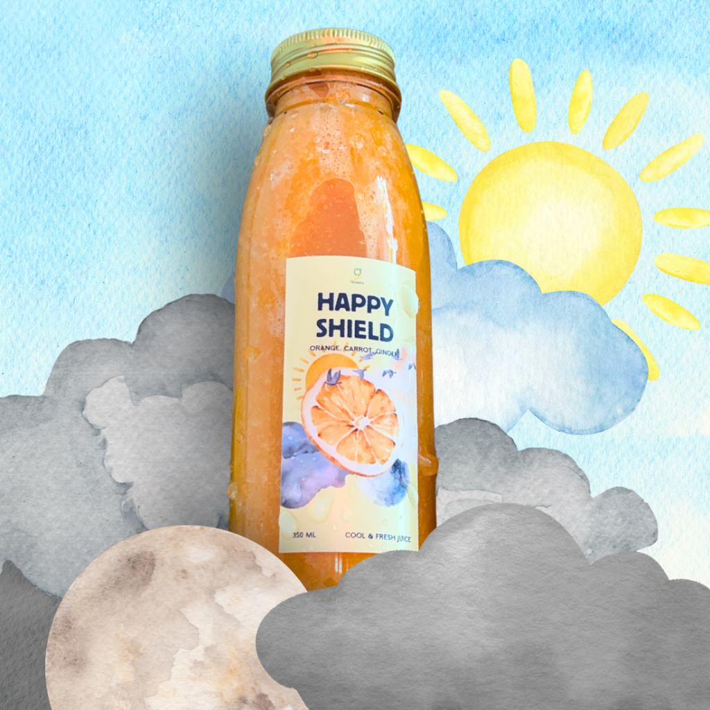 

[PRE ORDER] Jus Buah & Sayur Kombinasi - Happy Shield - Jeruk, Wortel, Jahe [350ml]