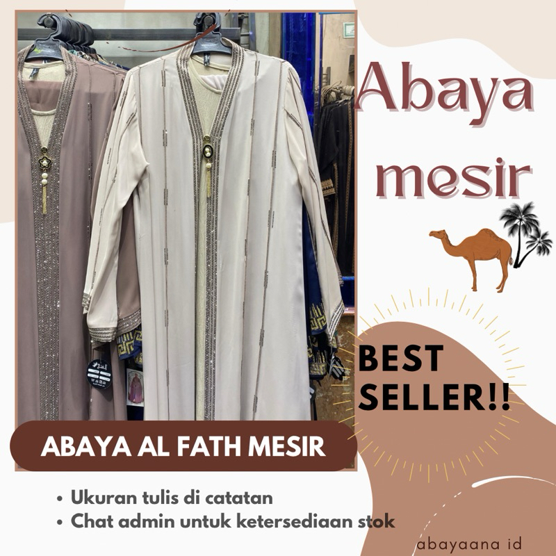 Abaya Mesir Al Fath BEST SELLER//Abaya Mesir Original// Abaya Mesir Outer inner + pasmina