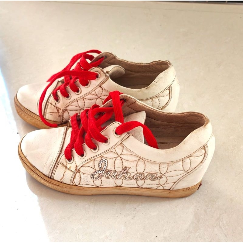 platform sneakers shoes sepatu white shoes