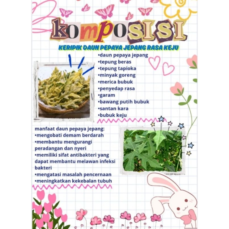 

♧Keripik Daun Pepaya Jepang Rasa Keju – Camilan Renyah & Sehat!♧ Nikmati sensasi renyah yang berbeda dengan keripik Daun Pepaya Jepang!