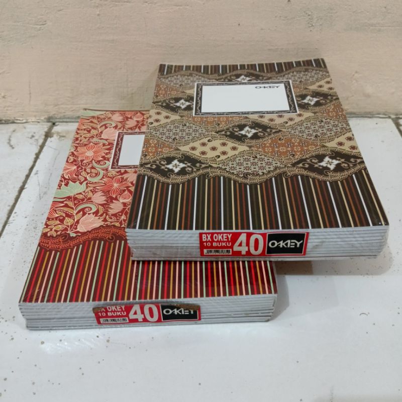 

1 Pak Buku Tulis Cover Batik 40 Lembar isi 10 Pcs UKURAN BOXY