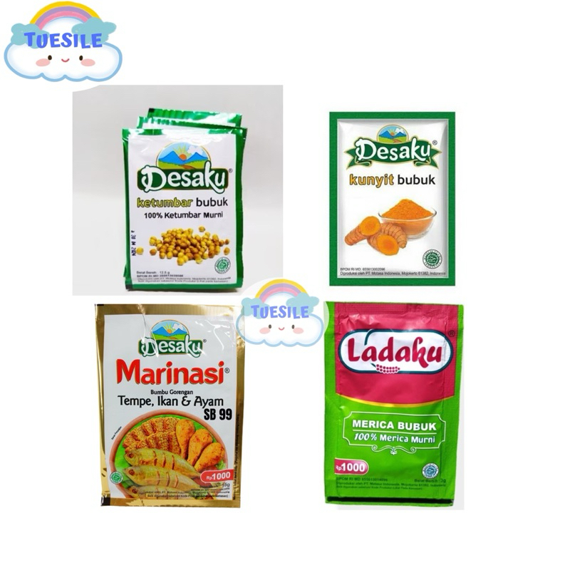 

Desaku Ketumbar Bubuk Desaku Kunyit Bubuk Desaku Marinasi Tempe Ikan Dan Ayam Ladaku America Bubuk Persachet