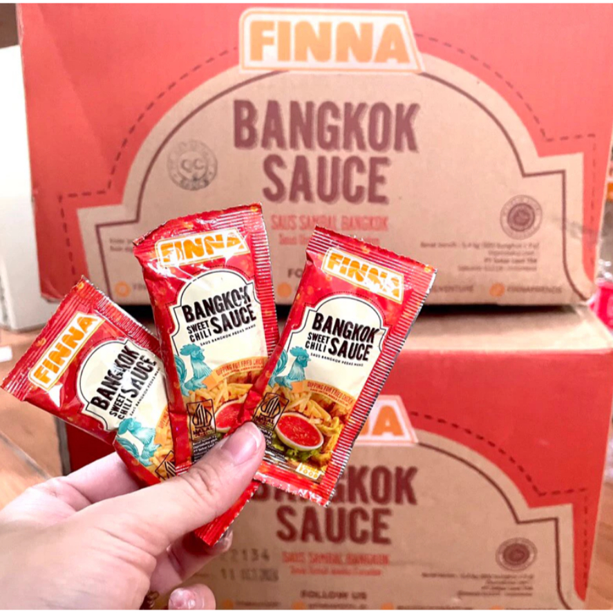 Finna Saos Bangkok 9gr isi 600 pcs Rasa Asam Manis Dipping Sauce | saos gacoan | whizz mie [KEMASAN 