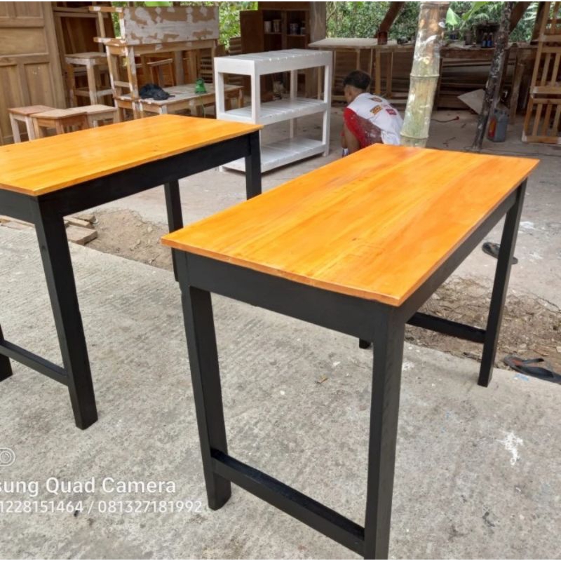 meja belajar/meja kerja kayu solid bisa costum