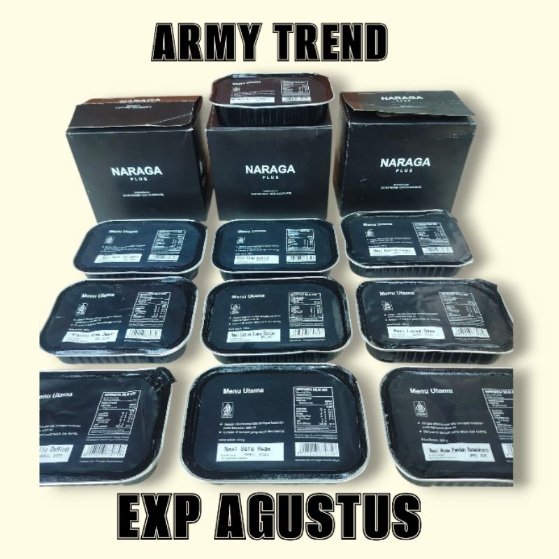 

NEW Ransum Naraga Plus 1 Porsi Exp AGUSTUS 2025 Nasi Makanan Lauk TNI mirip MTP