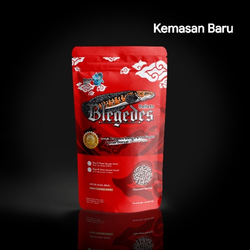PELET BLEGEDES UNTUK CHANNA MARU YS 30 GRAM | MEMPERTAJAM CORAK DORSAL & PROGRESS BUNGA