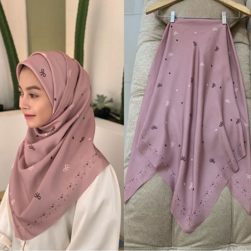 SERIES PITA - HIJAB SEGIEMPAT VOAL MOTIF / HIJAB MOTIF / VOAL HIJAB MOTIF / SUBLIM LASERCUT /