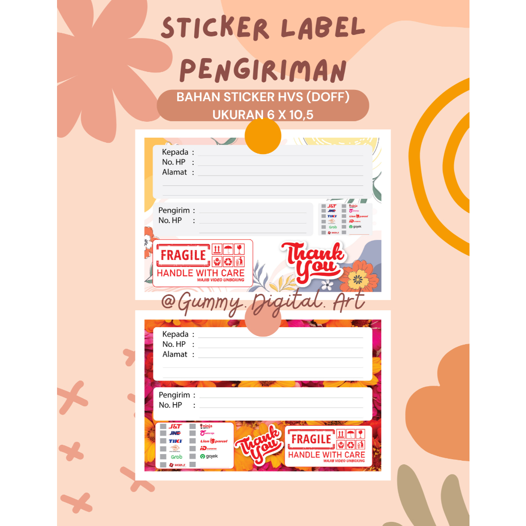 

(50 Pcs) STICKER LABEL PENGIRIMAN / STICKER PENGIRIMAN OLSHOP / STICKER LABEL