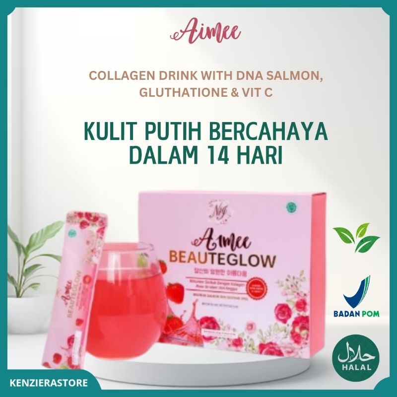 Aimee Collagendrink Whitening Booster Premium With DNA Salmon Suplemen Pemutih Badan dan Wajah