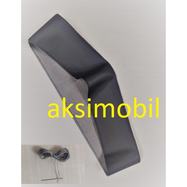 Setir/Cover Stir Mobil Sarung Stir M. Jahit dark grey original leather uk 38cm
