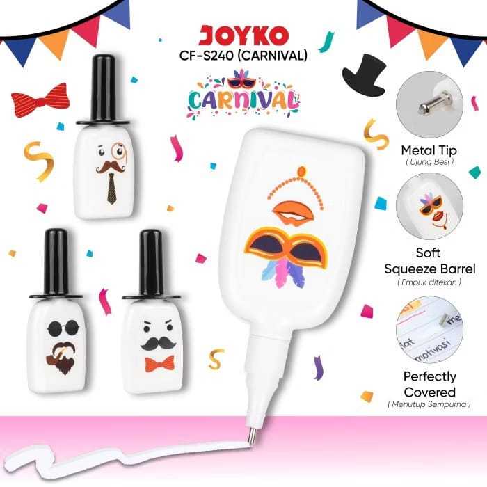

Correction Fluid Cairan Koreksi Penghapus Cair Joyko CF-S240 Carnival