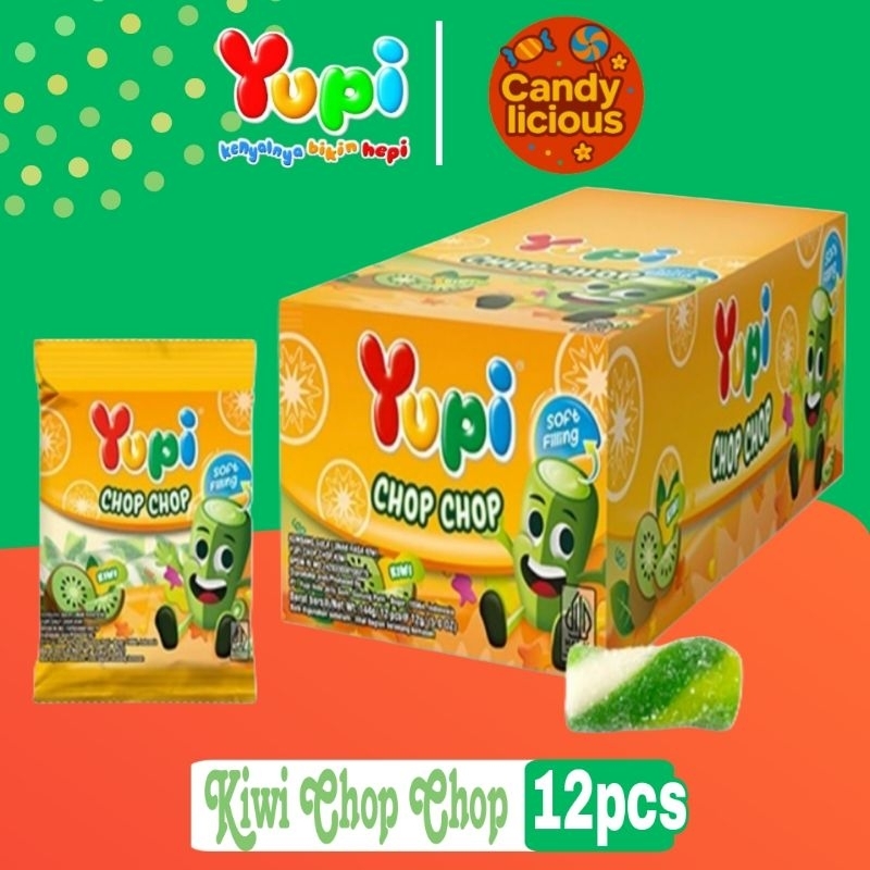 

Permen Yupi Chop Chop Kiwi Display Box isi 12pcs