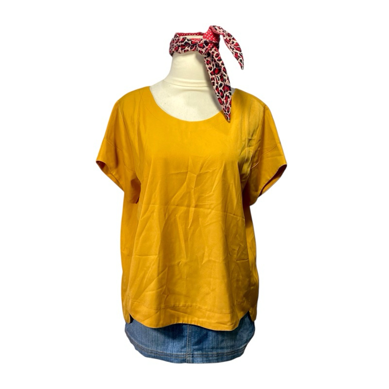 Atasan baju wanita kuning kunyit L