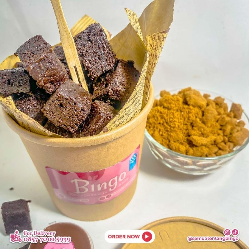 

Brownies PaperBowl Biscoff Toping
