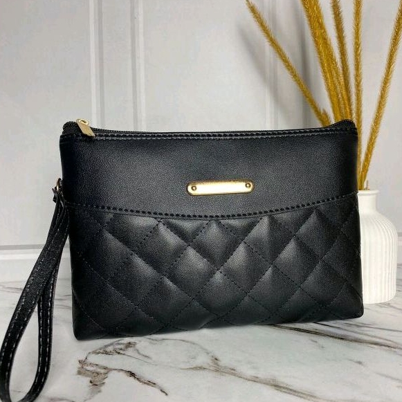 Tas Tangan Wanita CLUTH Dompet Pouch Wanita Bordil Kombinasi miniso