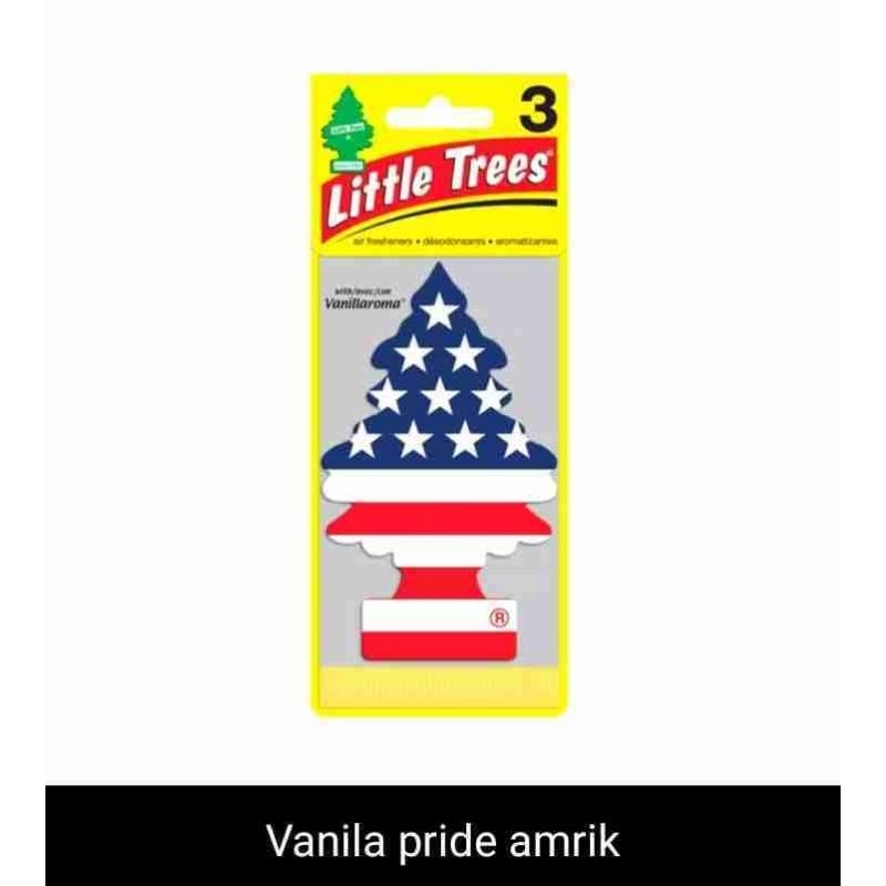 little trees parfum mobil gantung cemara vanila vanilla pride bendera amerika