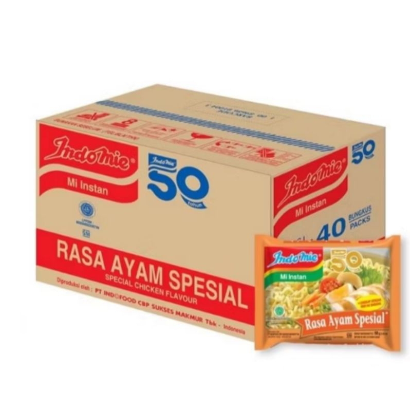 

Indomie Mie Instan Rasa Ayam Spesial 1 dus isi 40 pcs