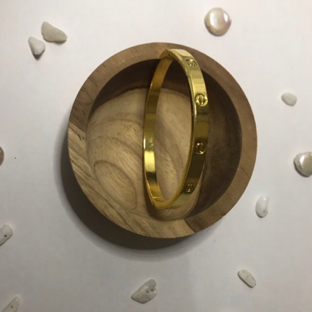 [La. vié] Marie Bangle  •14K Gold Titanium •anti karat •waterproof •hypoallergyc •kalung custom  •pl