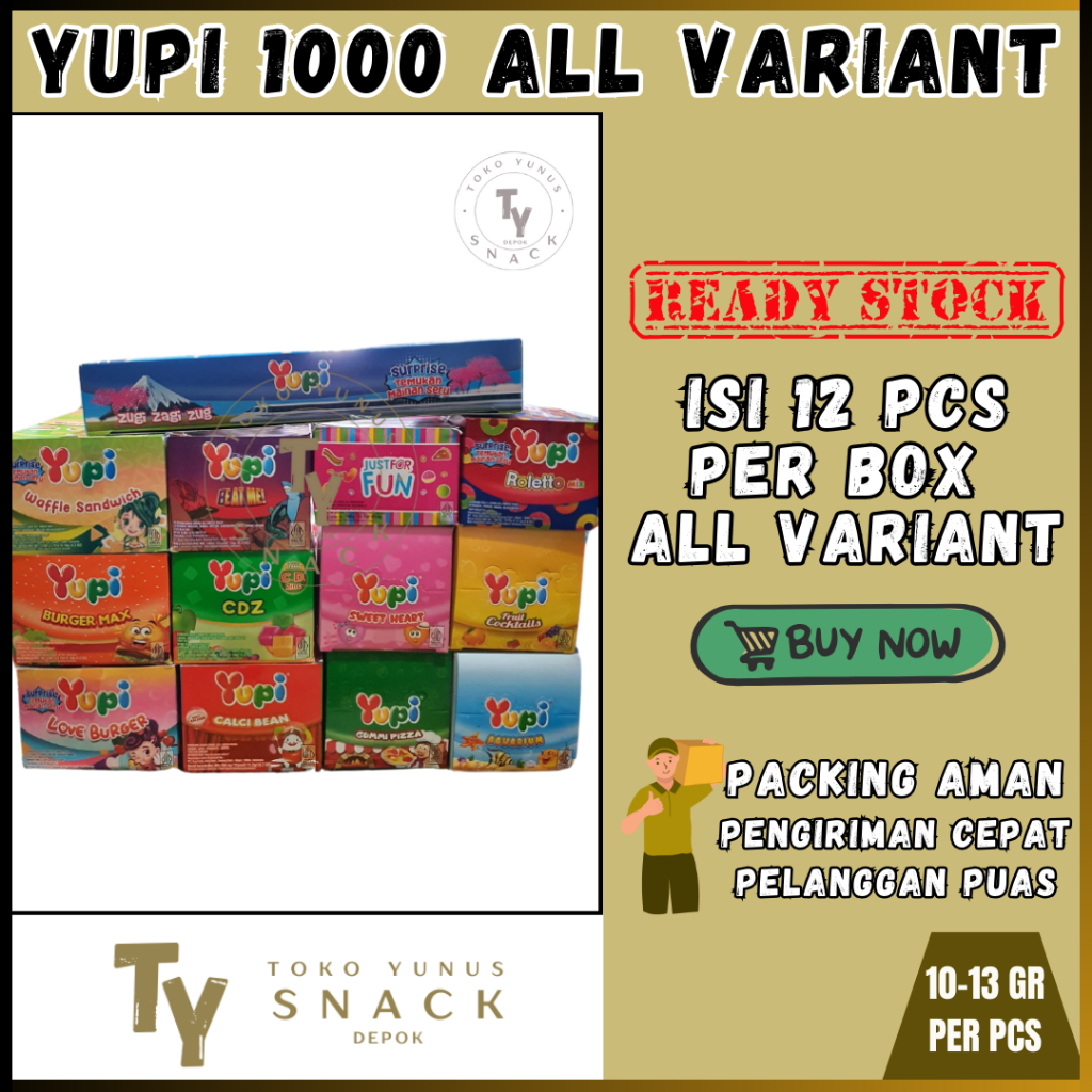 

PERMEN YUPI 1000 ALL VARIANT ANEKA RASA DAN BENTUK