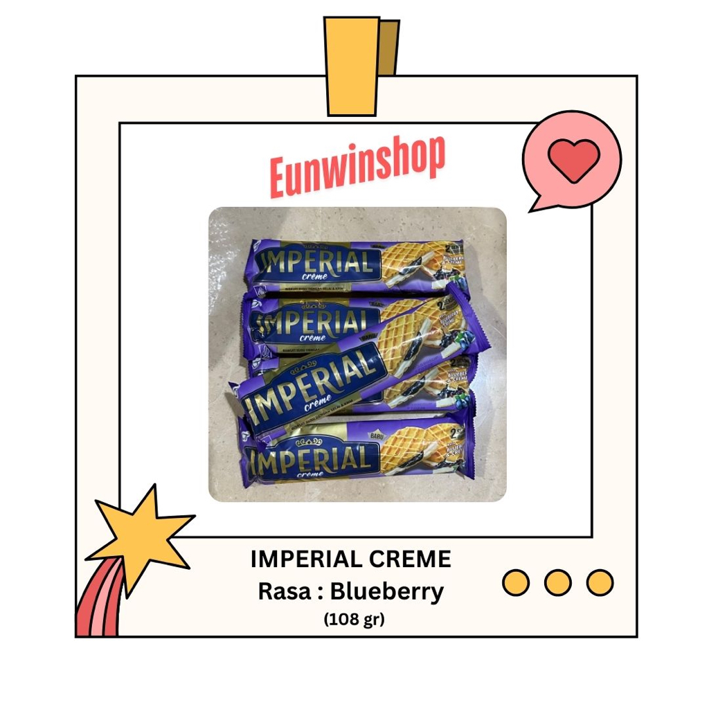

Imperial Crème Blueberry 108gr - Biskuit Crunchy Dengan Selai & Krim