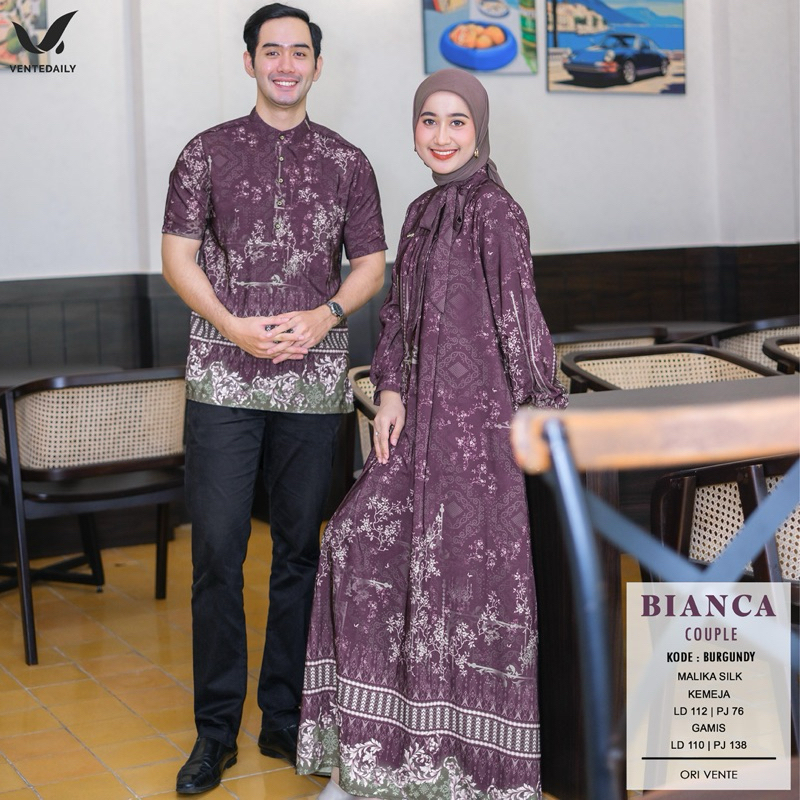 Bianca Couple • Agisya Couple by Vente Daily - couple set sarimbit dress gamis koko kurta lebaran ra