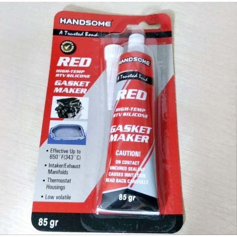Lem Red Silicone Sealant HANDSOME / Lem Red Gasket Maker 35 Gram / 85 Gram HANDSOME