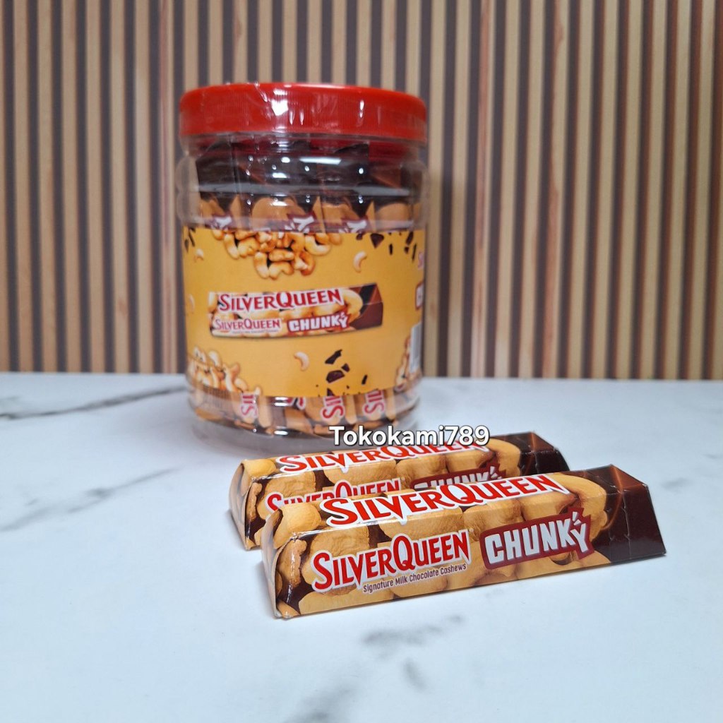 

SILVERQUEEN CHUNKY BAR 1 BOX 12 X 26gr, COKLAT SILVERQUEEN CHUNKY BAR MINI TOPLES 26 gram CHOCOLATE ALMOND CASHEW