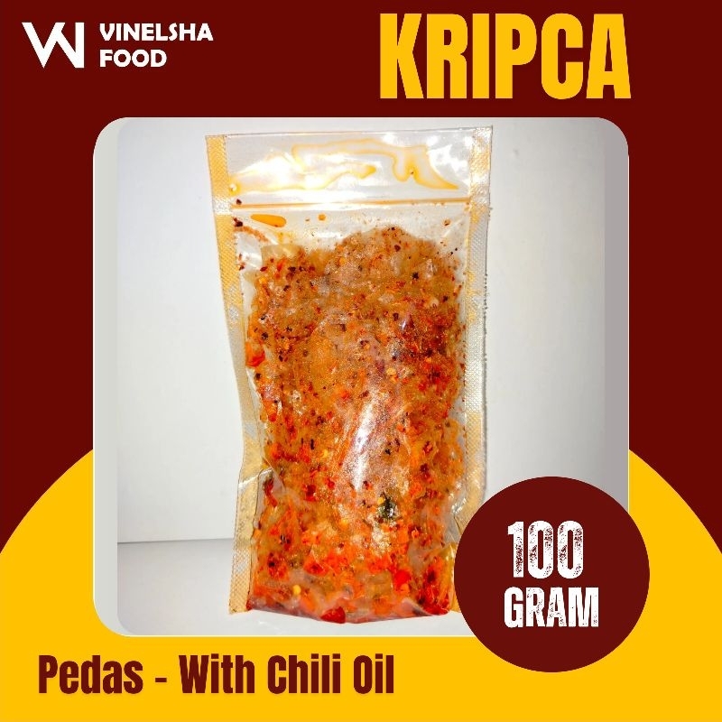 

KRIPCA KRIPIK KACA RASA PEDAS DENGAN CHILI OIL KEMASAN 100 GRAM