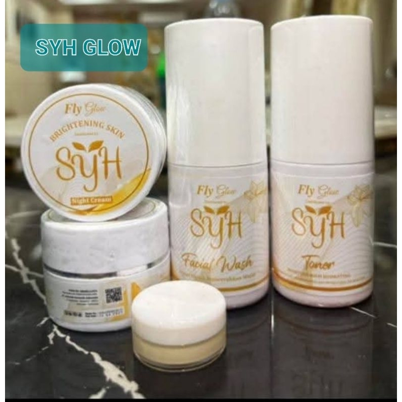 Cod bpom syh glow paket lengkap set fly glow syahreni glowing syh skin syr glowing syahraeni glowing