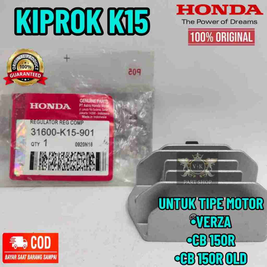 REGULATOR HONDA KODE-K15 ORIGINAL KIPROK VERZA/CB 150R/CB 150R OLD KUALITAS ASLI 100% HONDA AHM ORI.