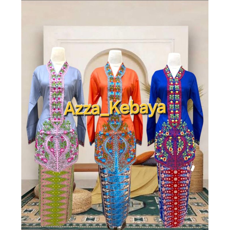 SETELAN KEBAYA ENCIM MODERN // KEBAYA ENCIM BORDIR MANUAL BAHAN KATUN TOYOBO LENGAN PANJANG // KEBAY