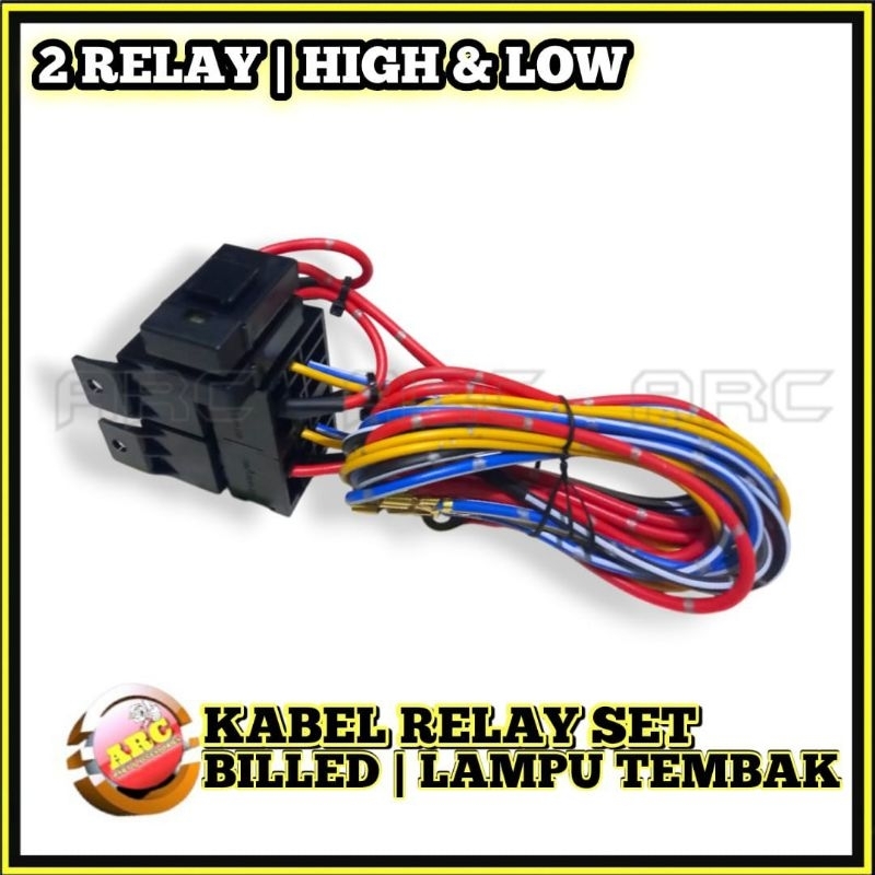 Kabel relay lampu tembak biled 2 relay motor mobil