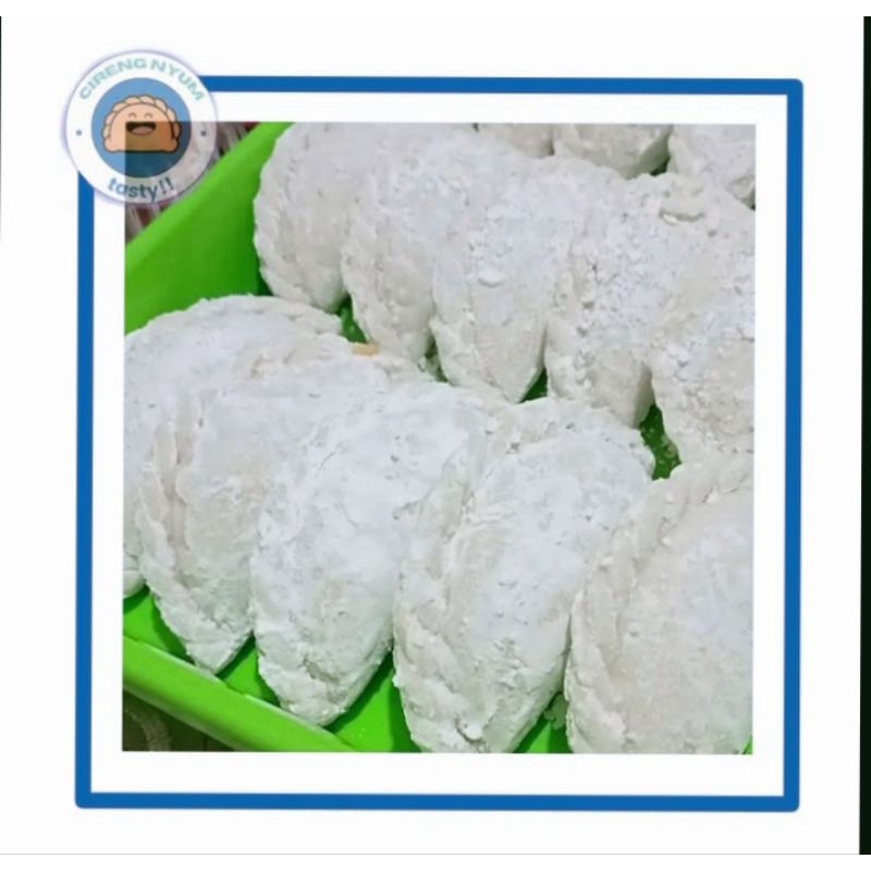 

Cireng isi ayam suwir dan bakso pedas || isi 4