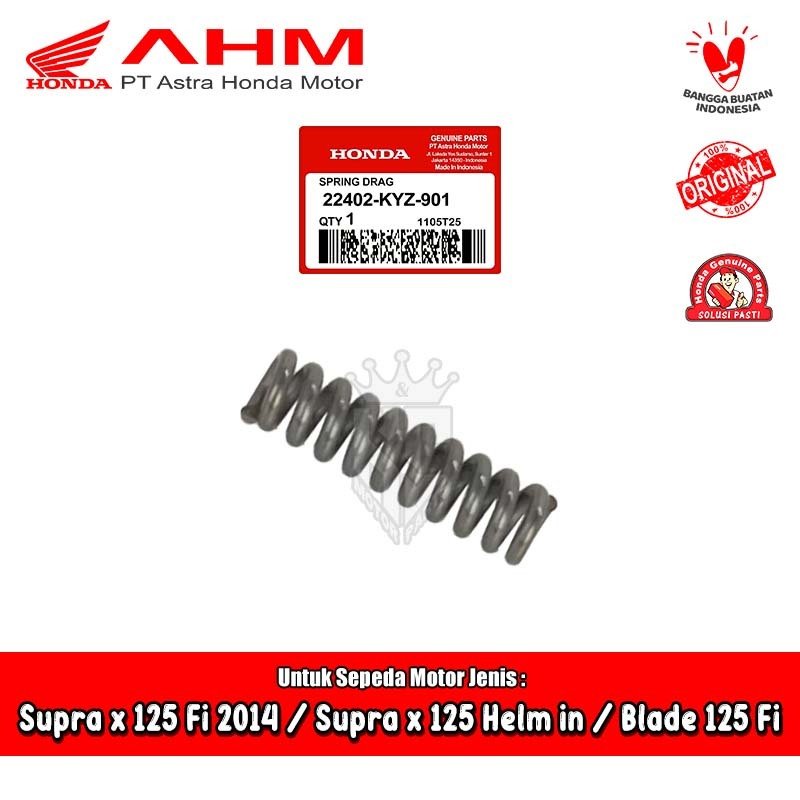 Per Kampas Kopling Honda Supra x 125 Fi Helm in Blade 125 Fi Original AHM 22402-KYZ-901