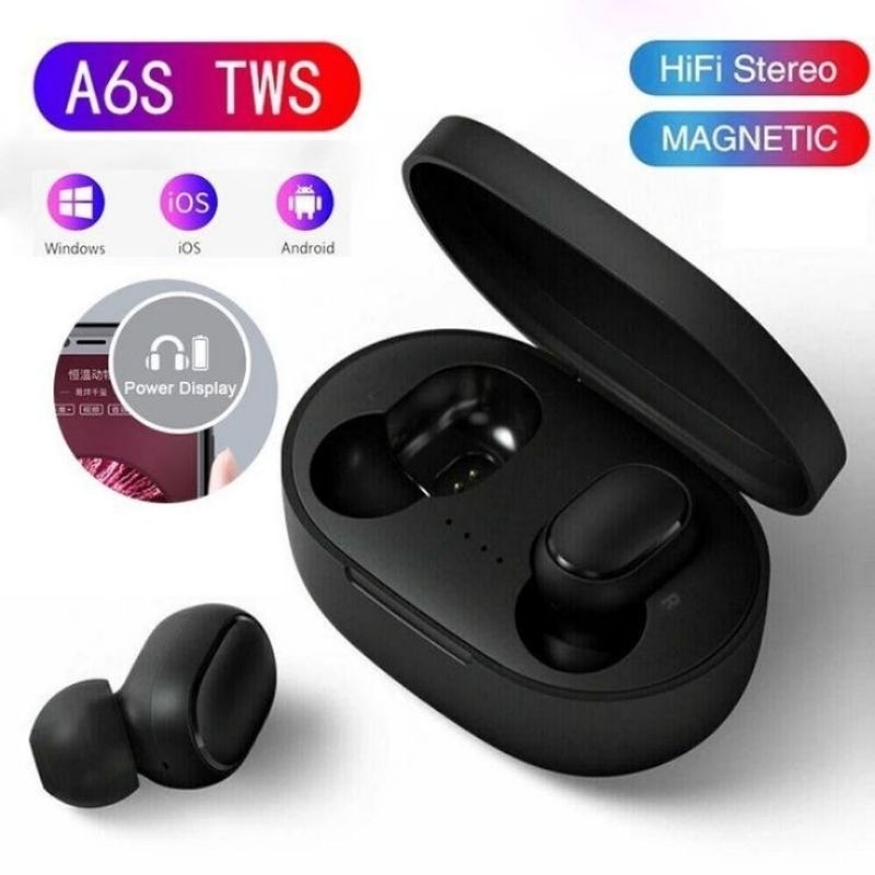 headset bluetooth TWS A6S ORIGINAL,-color Random
