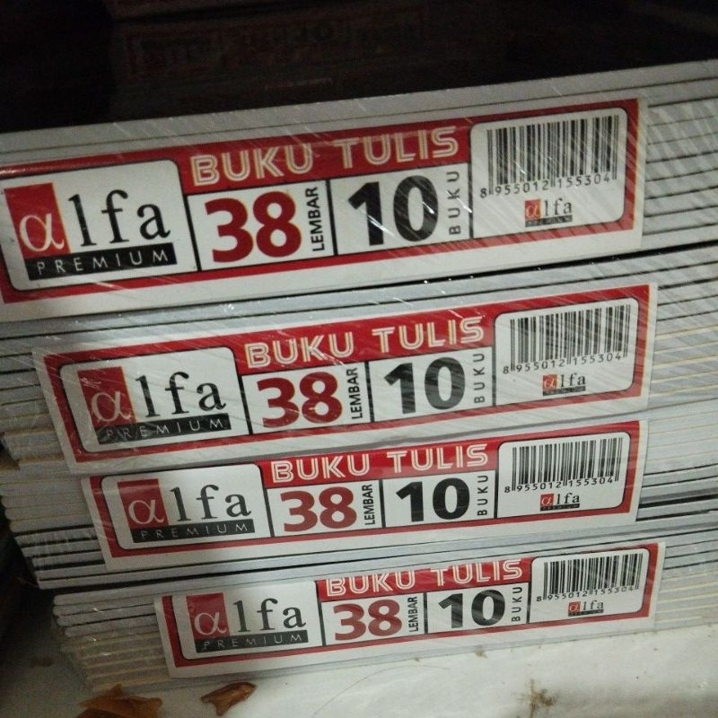 

Buku Tulus 38 alfa premium Per Pack Isi 10 Buku
