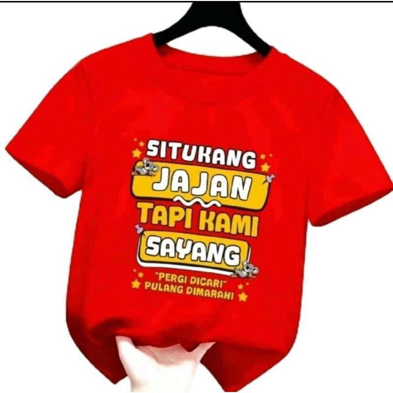 kaos anak distro unisex oblong baju atasan kata kata keren situkang jajan motif lucu murah sablon di
