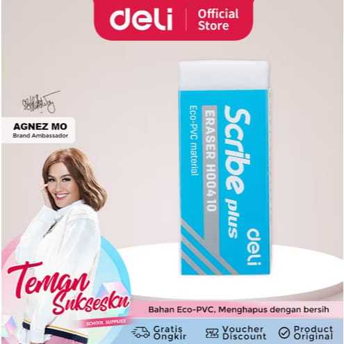 

Deli Penghapus Eraser Scribe 60 24 12mm Bersih Clean Putih White EH00410 EH317