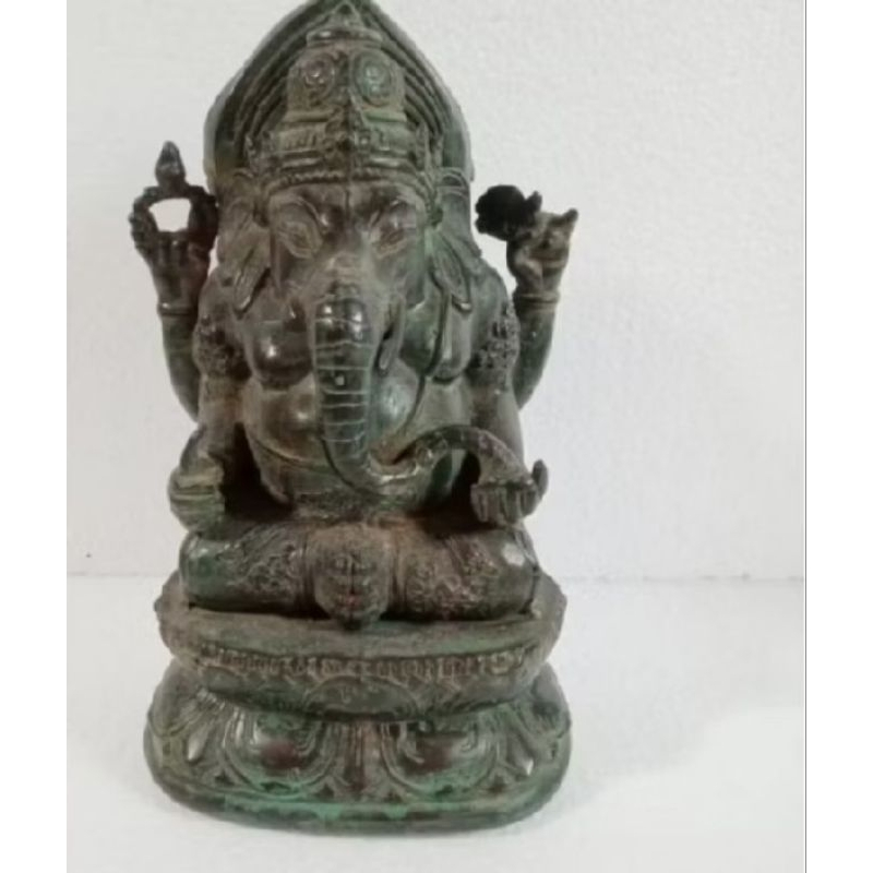 Patung Pajangan Ganesha Hitam Perunggu Murah