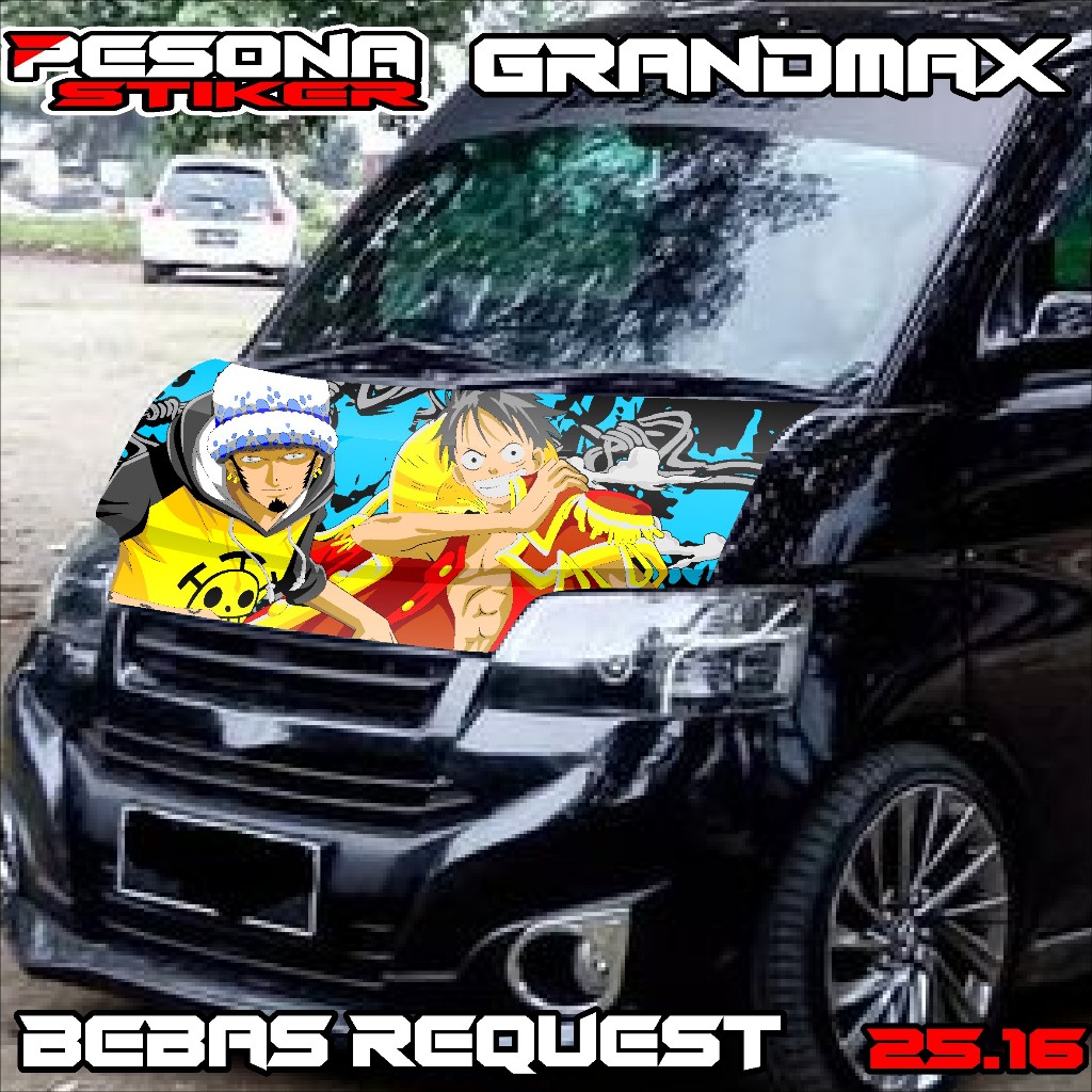 stiker decal kabin depan grandmax stiker dekal kap mesin grandmax bebas custom kd25.016